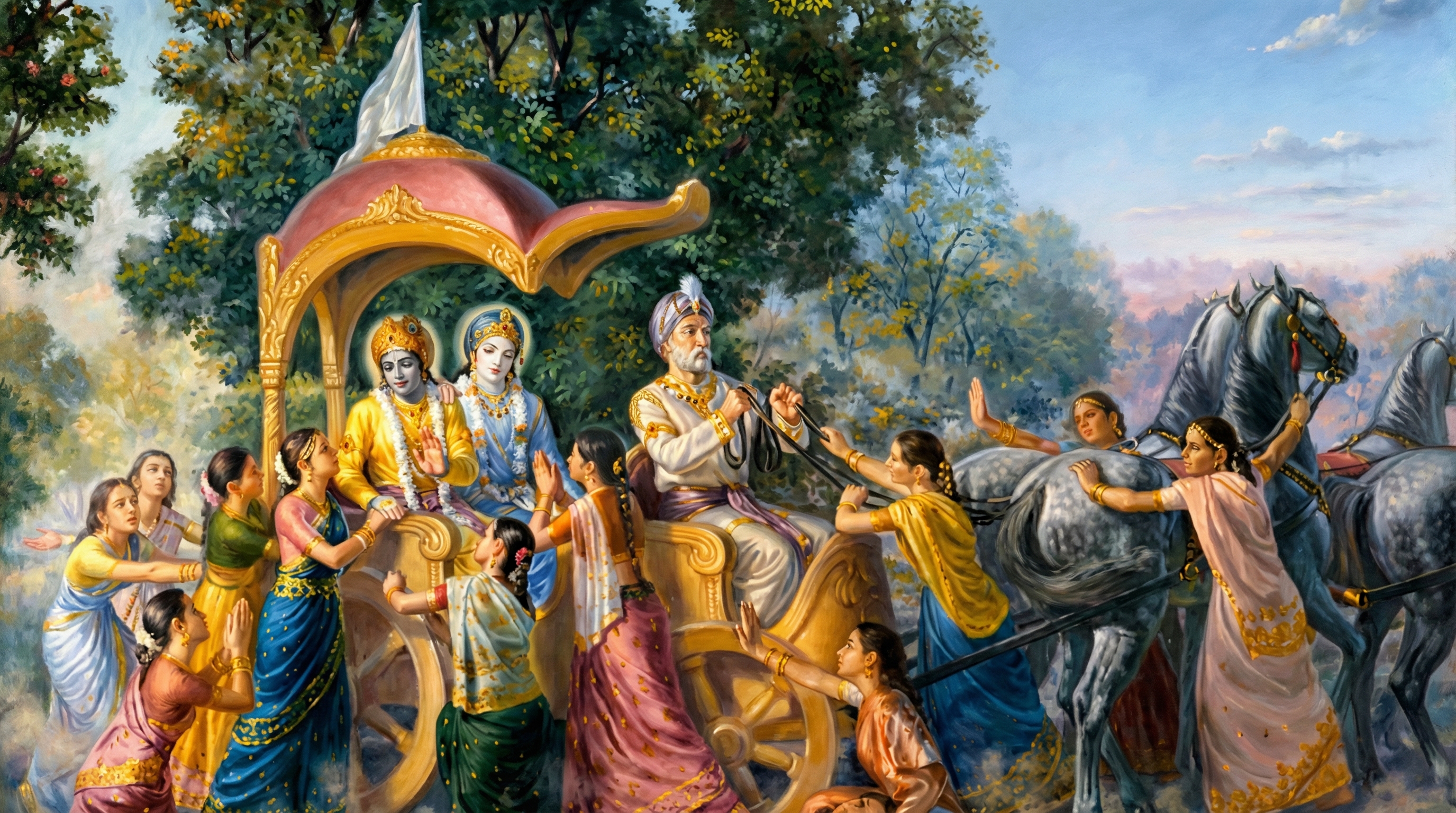 Krishna Leaving Vrindavan