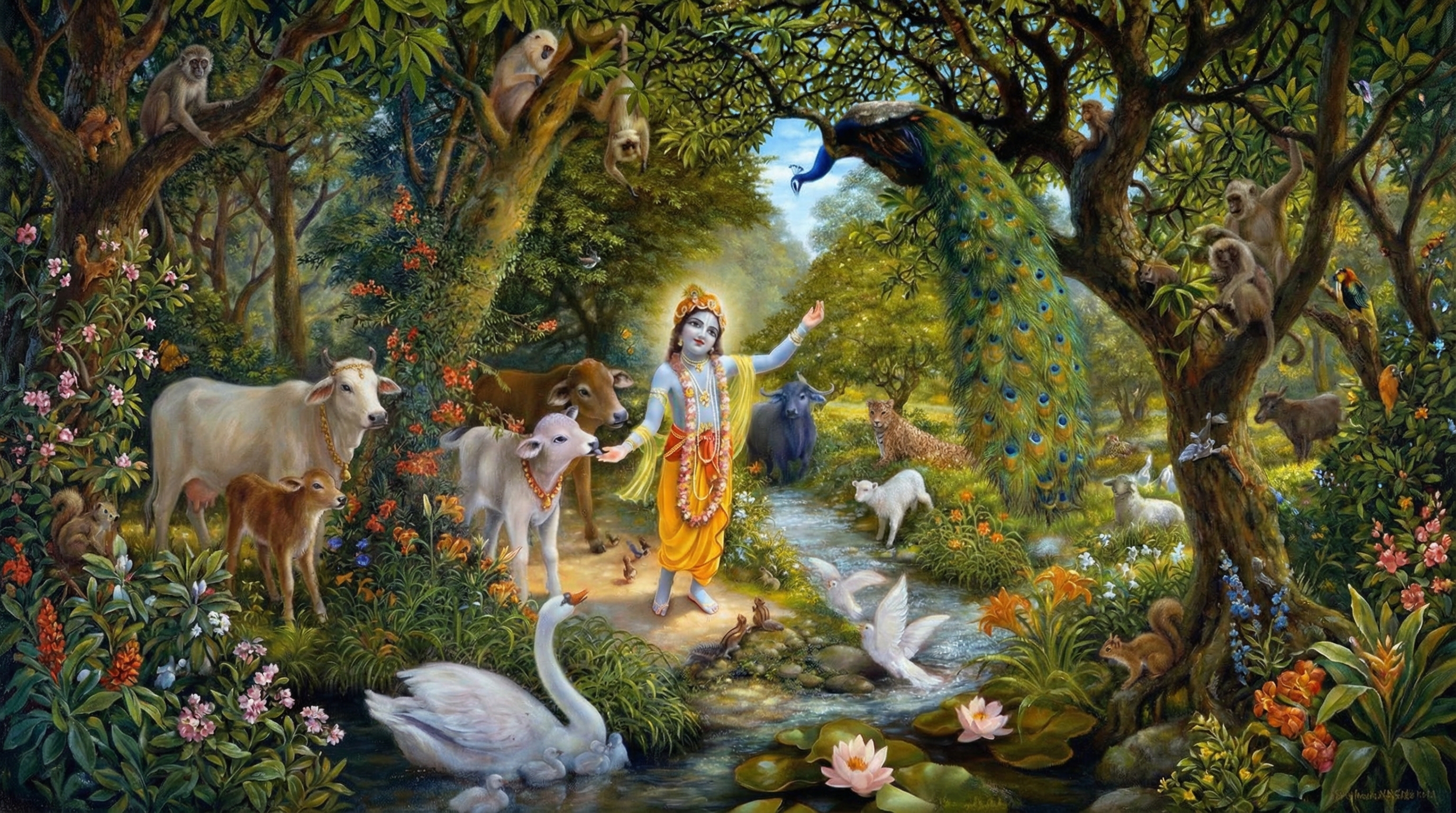 Krishna with Nature